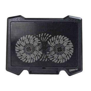 S200 Dual Silent Cooling Fan Portable Slim Notebook Cooling Pad for Laptop(Black)
