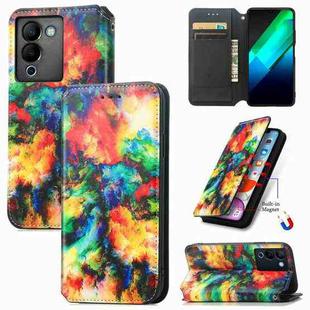For Infinix Note 12 G96 CaseNeo Colorful Magnetic Leather Phone Case(Colorful Cloud)