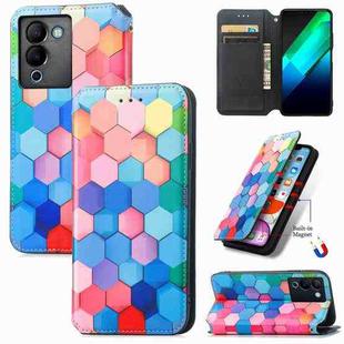 For Infinix Note 12 G96 CaseNeo Colorful Magnetic Leather Phone Case(Colorful Cube)