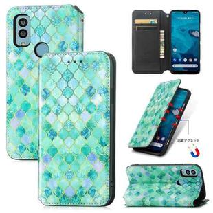For Kyocera Android One S10 CaseNeo Colorful Magnetic Leather Phone Case(Emerald)