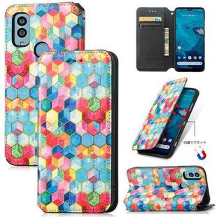 For Kyocera Android One S10 CaseNeo Colorful Magnetic Leather Phone Case(Magic Space)