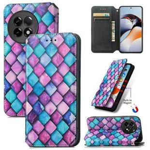 For OnePlus Ace 2 CaseNeo Colorful Magnetic Leather Phone Case(Purple Scales)