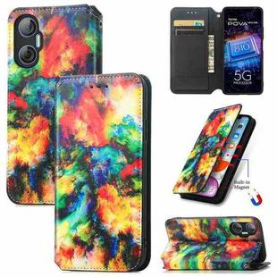 For Tecno Pova Neo 5G CaseNeo Colorful Magnetic Leather Phone Case(Colorful Cloud)