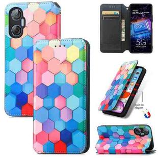 For Tecno Pova Neo 5G CaseNeo Colorful Magnetic Leather Phone Case(Colorful Cube)