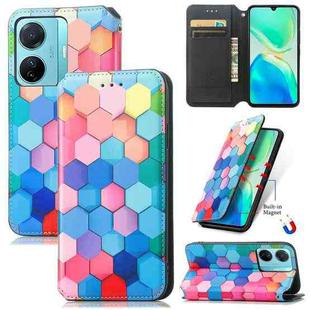 For vivo S15e CaseNeo Colorful Magnetic Leather Phone Case(Colorful Cube)