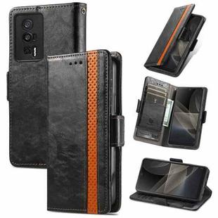 For Xiaomi Redmi K60 Pro CaseNeo Splicing Dual Magnetic Buckle Leather Phone Case(Black)