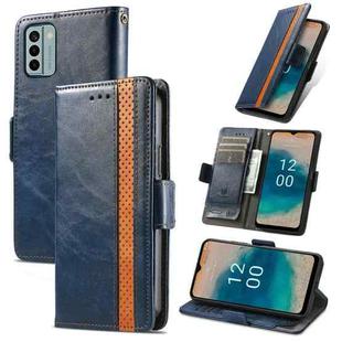 For Nokia G22 CaseNeo Splicing Dual Magnetic Buckle Leather Phone Case(Blue)