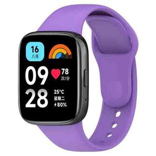 For Redmi Watch 3 Lite Sports Solid Color Silicone Replacement Watch Band(Purple)