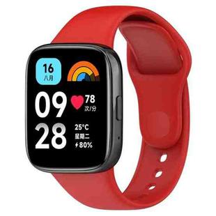 For Redmi Watch 3 Lite Sports Solid Color Silicone Replacement Watch Band(Red)