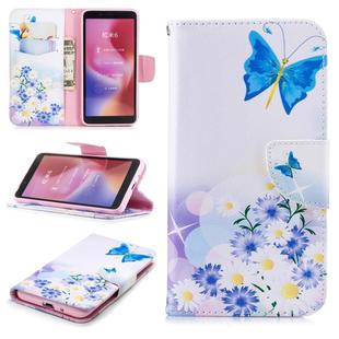 Colored Drawing Pattern Horizontal Flip Leather Case for Xiaomi Redmi 6 & 6A, with Holder & Card Slots & Wallet(Butterfly Love)