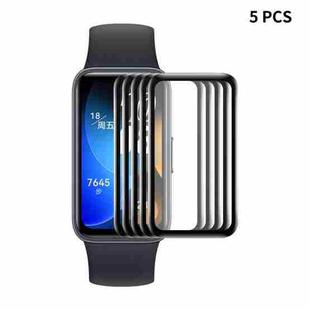 5pcs For Huawei Band 8 ENKAY Hat-Prince 3D Full Coverage Soft PC Edge + PMMA HD Screen Protector Film