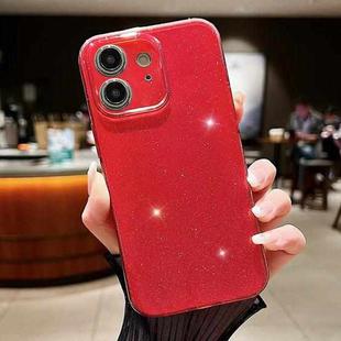 For iPhone 11 Jelly Glitter Solid Color TPU Phone Case(Red)