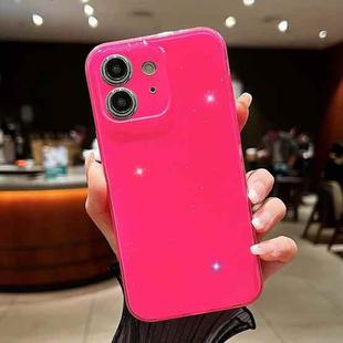 For iPhone 11 Jelly Glitter Solid Color TPU Phone Case(Rose Red)