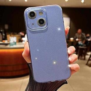 For iPhone 13 Jelly Glitter Solid Color TPU Phone Case(Blue)