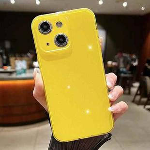 For iPhone 13 Jelly Glitter Solid Color TPU Phone Case(Yellow)