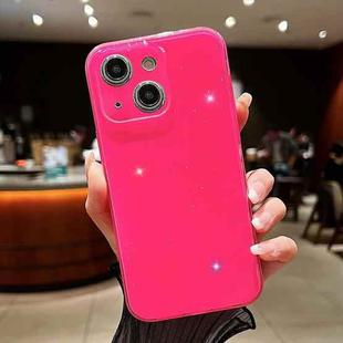 For iPhone 13 Jelly Glitter Solid Color TPU Phone Case(Rose Red)