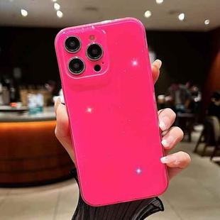 For iPhone 13 Pro Jelly Glitter Solid Color TPU Phone Case(Rose Red)