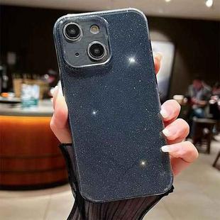 For iPhone 14 Jelly Glitter Solid Color TPU Phone Case(Black)