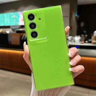 For Samsung Galaxy S24 FE 5G Jelly Glitter Solid Color TPU Phone Case(Fluorescent green)