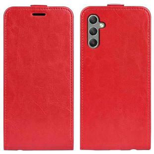 For Samsung Galaxy A24 4G / 5G R64 Texture Vertical Flip Leather Phone Case(Red)