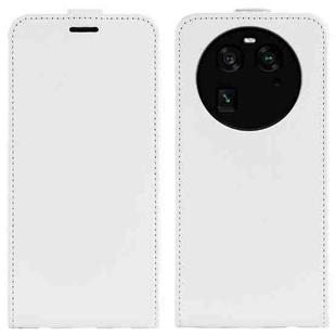 For OPPO Find X6 R64 Texture Vertical Flip Leather Phone Case(White)