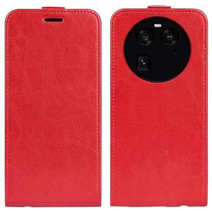 For OPPO Find X6 R64 Texture Vertical Flip Leather Phone Case(Red)