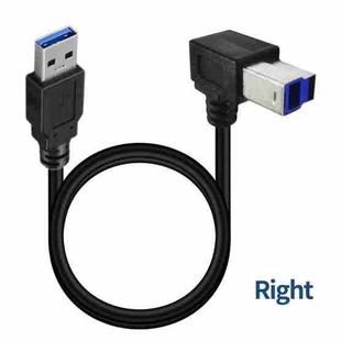 JUNSUNMAY USB 3.0 A Male to USB 3.0 B Male Adapter Cable Cord 1.6ft/0.5M for Docking Station, External Hard Drivers, Scanner, Printer and More(Right)