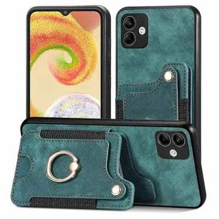 For Samsung Galaxy A04 Retro Skin-feel Ring Multi-card Wallet Phone Case(Green)