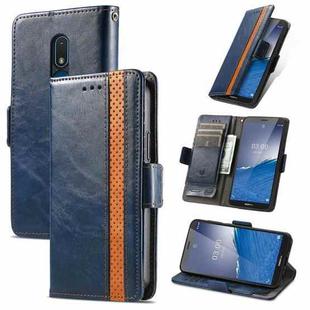 For Nokia C3 CaseNeo Splicing Dual Magnetic Buckle Leather Phone Case(Blue)