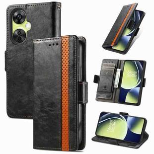 For OnePlus Nord CE 3 Lite CaseNeo Splicing Dual Magnetic Buckle Leather Phone Case(Black)