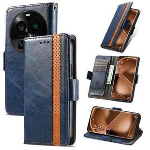 For OPPO Find X6 Pro CaseNeo Splicing Dual Magnetic Buckle Leather Phone Case(Blue)
