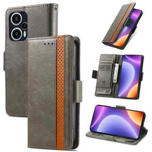 For Redmi Note 12 Turbo CaseNeo Splicing Dual Magnetic Buckle Leather Phone Case(Gray)