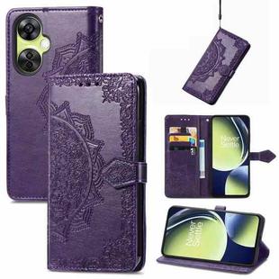 For OnePlus Nord CE 3 Lite Mandala Flower Embossed Leather Phone Case(Purple)