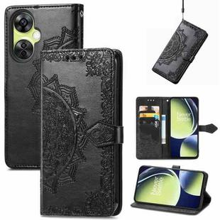 For OnePlus Nord CE 3 Lite Mandala Flower Embossed Leather Phone Case(Black)