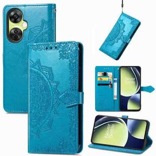 For OnePlus Nord CE 3 Lite Mandala Flower Embossed Leather Phone Case(Blue)