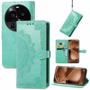 For OPPO Find X6 Pro Mandala Flower Embossed Leather Phone Case(Green)