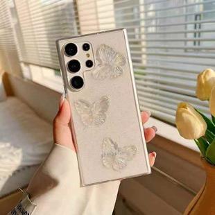 For Samsung Galaxy A03s EU Clear Crystal Butterflies TPU Phone Case(Transparent)