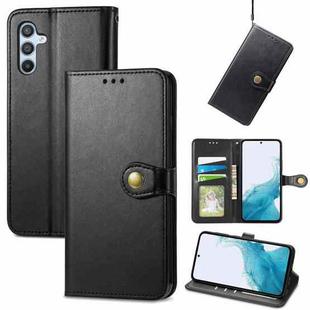 For Samsung Galaxy A54 5G Retro Solid Color Buckle Leather Phone Case(Black)