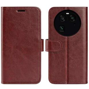 For OPPO Find X6 R64 Texture Horizontal Flip Leather Phone Case(Brown)