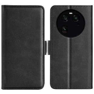 For OPPO Find X6 Dual-side Magnetic Buckle Leather Phone Case(Black)