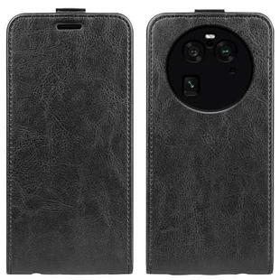 For OPPO Find X6 Pro R64 Texture Vertical Flip Leather Phone Case(Black)