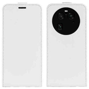 For OPPO Find X6 Pro R64 Texture Vertical Flip Leather Phone Case(White)