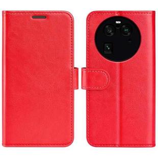 For OPPO Find X6 Pro R64 Texture Horizontal Flip Leather Phone Case(Red)