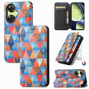 For OnePlus Nord CE 3 Lite CaseNeo Colorful Magnetic Leather Phone Case(Rhombus Mandala)