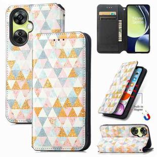For OnePlus Nord CE 3 Lite CaseNeo Colorful Magnetic Leather Phone Case(Rhombus)