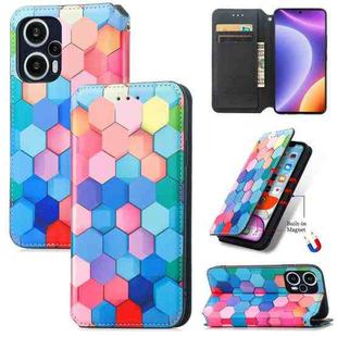 For Redmi Note 12 Turbo CaseNeo Colorful Magnetic Leather Phone Case(Colorful Cube)
