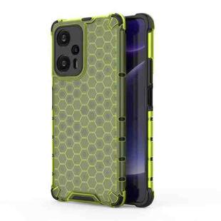 For Xiaomi Redmi Note 12 Turbo 5G Shockproof Honeycomb Phone Case(Green)