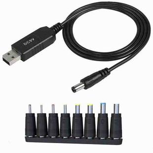 USB 5V to DC 9V 5.5mm x 2.5mm Converter Step Up Voltage Converter Power Cable with 8 Connectors