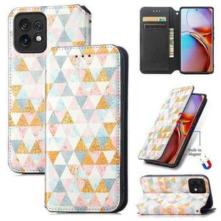 For For Motorola Moto X40 CaseNeo Colorful Magnetic Leather Phone Case(Rhombus)