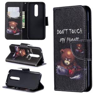 Colored Drawing Pattern Horizontal Flip Leather Case for Nokia 4.2,with Holder & Card Slots & Wallet(Bear)